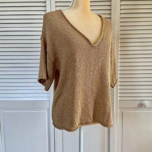 Gold Knit White + Warren Sweater